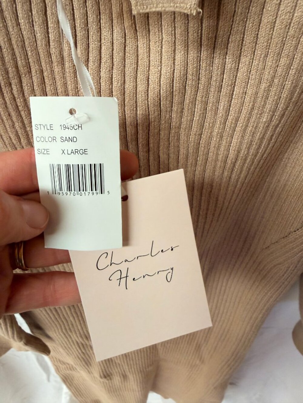 Charles Henry Square Neck Tie Back Puff Long Sleeve Sweater Dress NWT XL - Picture 6 of 9
